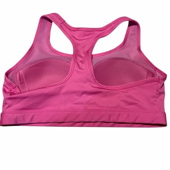 Nike Swoosh Bra Racerback Medium Support Dri Fit Pink Size M Size XL Training - Picture 2 of 6